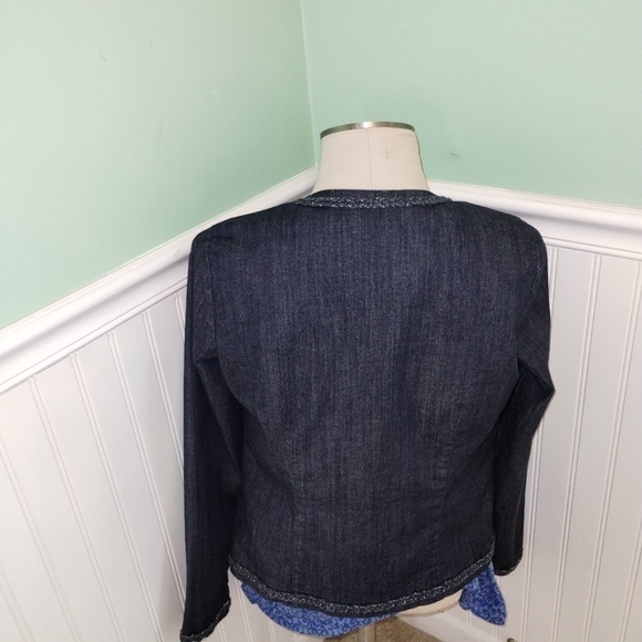 Christopher Banks soft Blue Jean Blazer Jacket size small - Picture 3 of 7